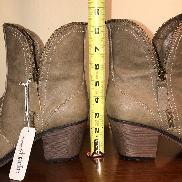 Charming Charlie Zip-up Boots, Light Brown, Women’s Sz 8, NWT! - Picture 14 of 14